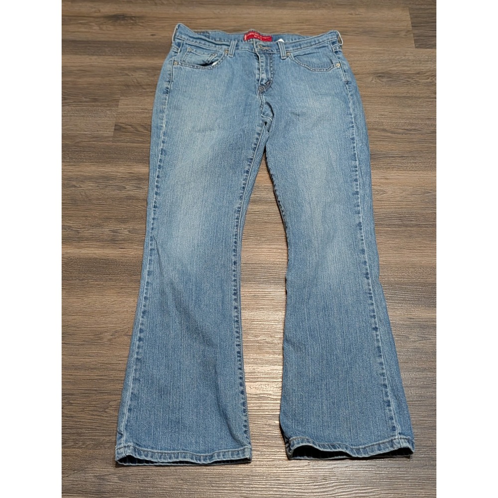 Levis 515 Nouveau Bootcut Stretch Jeans Medium Wash Blue Denim 10 S